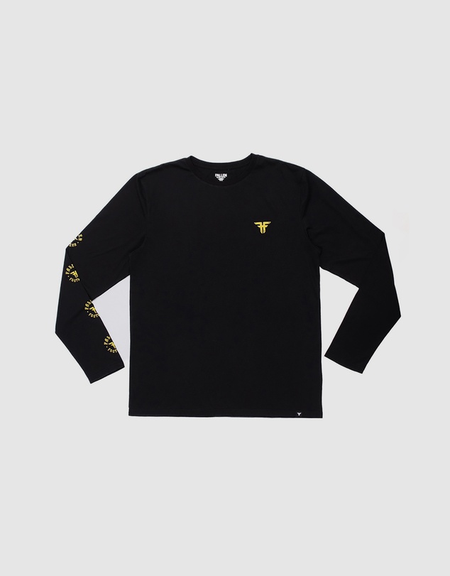 Fallen Footwear - Fallen Footwear Men Circle Logo L/s Tees Regular Fit Black/Yellow