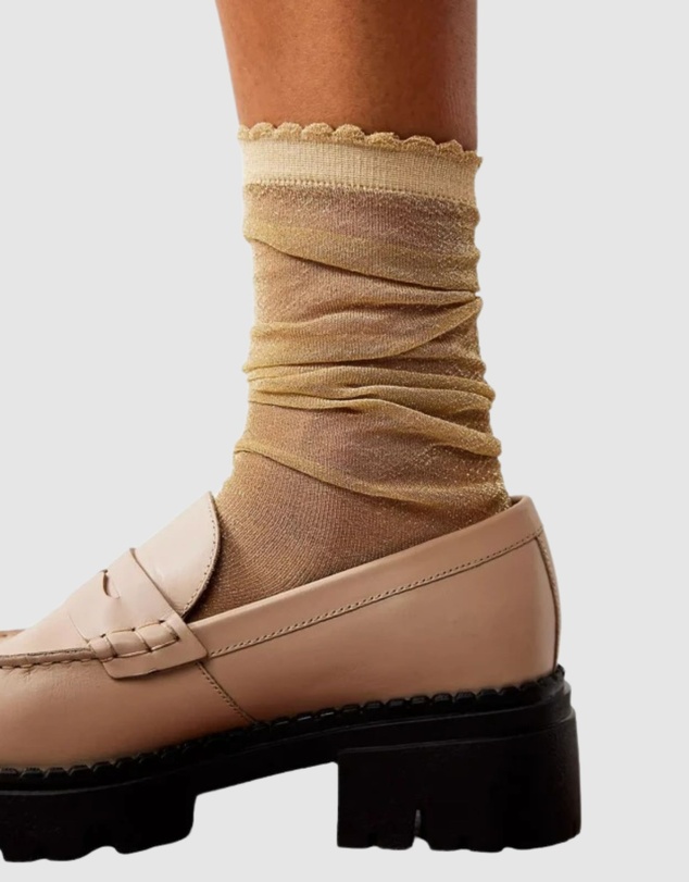 High Heel Jungle - Sheer Magic Knee Sock Gold