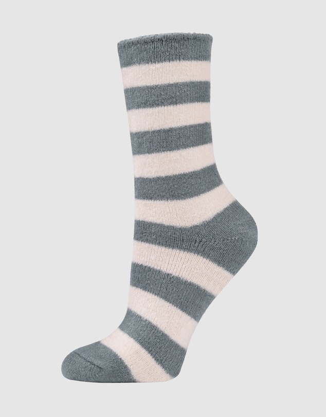 Bamboozld - 3 Pack Fluffy Bamboo Lounge Bed Crew Socks
