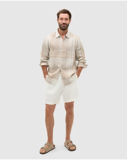 Seed Heritage - L/S Check Linen Shirt