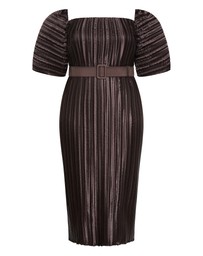 City Chic - Krista Pleat Midi Dress