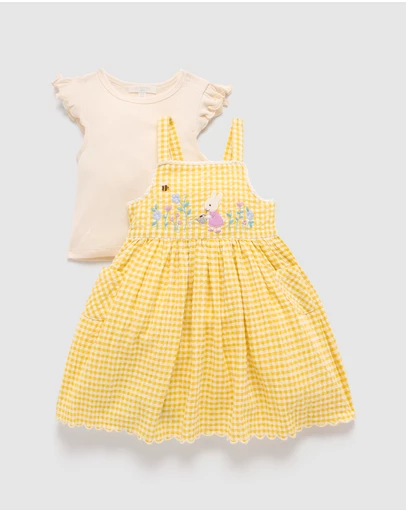 Purebaby - Gingham Sundress-Kids-Babies