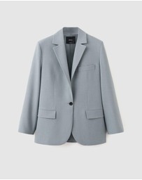 M.N.G - Straight Suit Jacket With Lapel Pockets