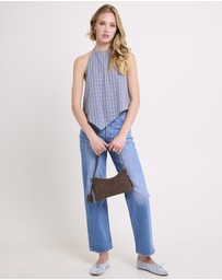 Subtitled - Iluka Check High Neck Top
