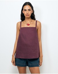 AERE - Pia Linen Top