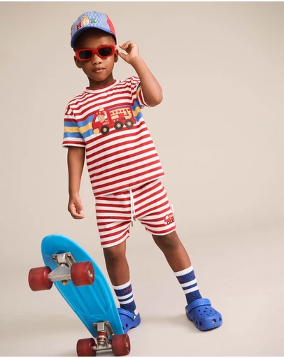 Huxbaby - Fireman Hux Stripe Shorts - Babies-Kids