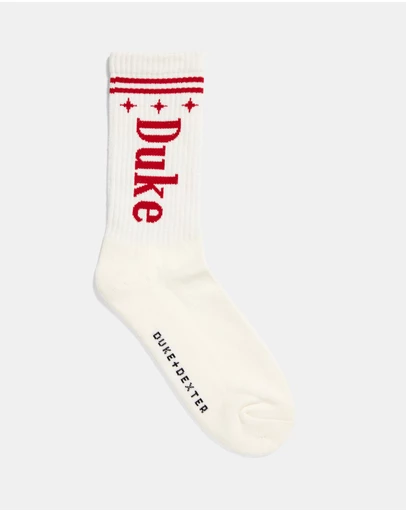 Duke + Dexter - Duke White + Red Sock