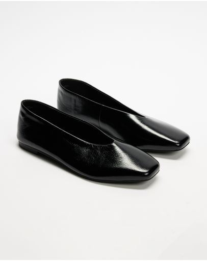 Black Crinkle Leather