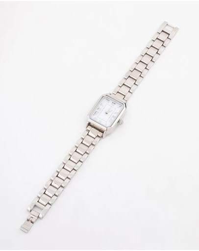 Lovisa - Silver Rectangle Roman Numeral Watch