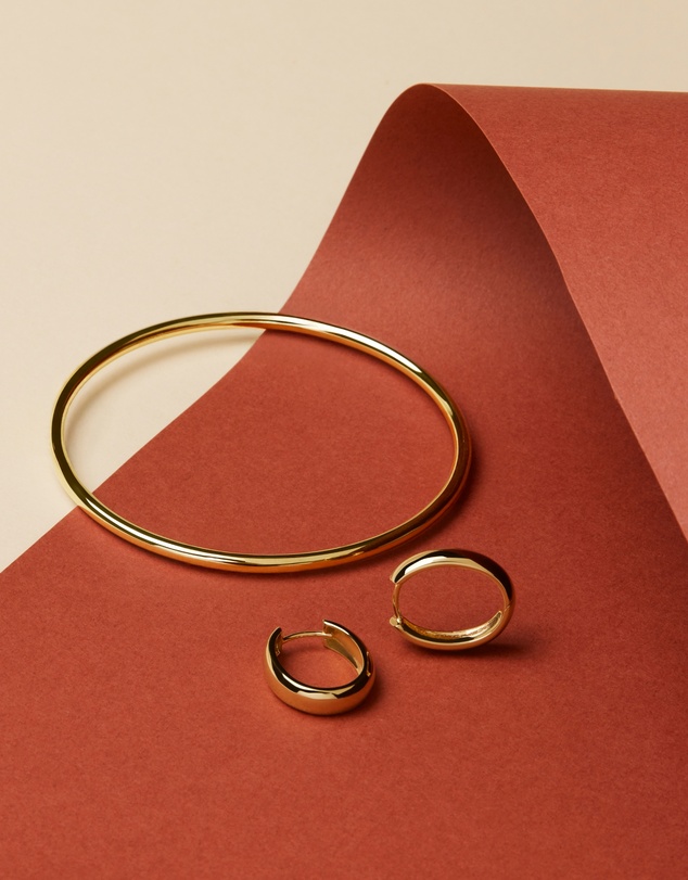 Najo - Lumière Yellow Gold Hoop Earrings