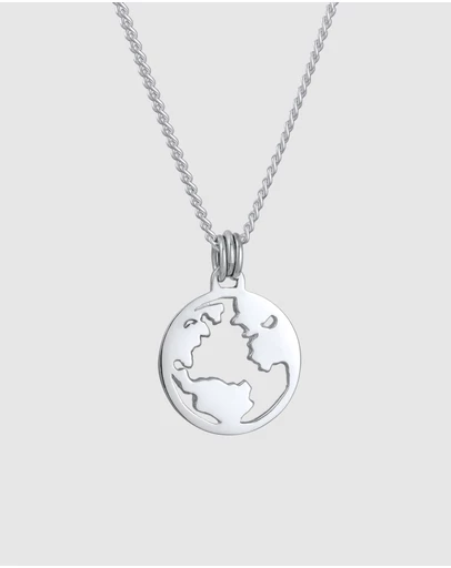 Kuzzoi - ICONIC EXCLUSIVE - Globe Pendant Necklace in 925 Sterling Silver