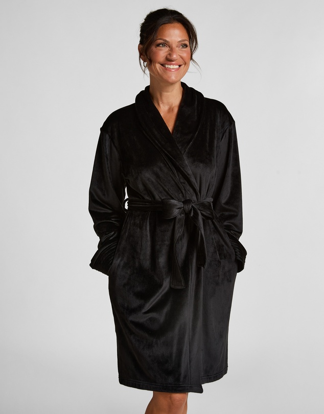 Hunkemoller - Short Velours Quilt Robe
