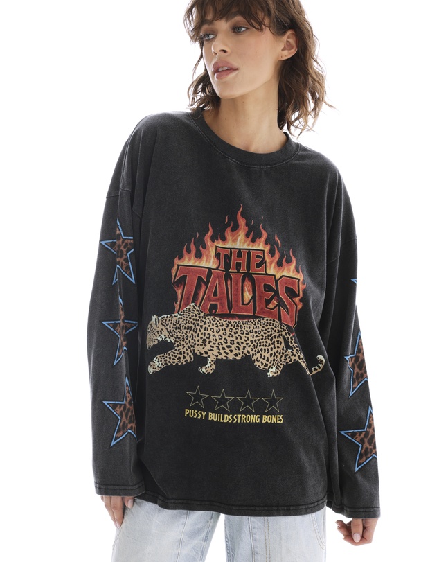 THE TALES - Heart Back Lace Long Sleeve Tee