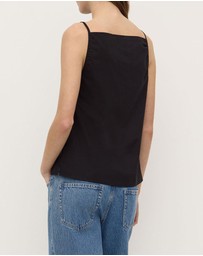 Assembly Label - Annie Poplin Tank Black