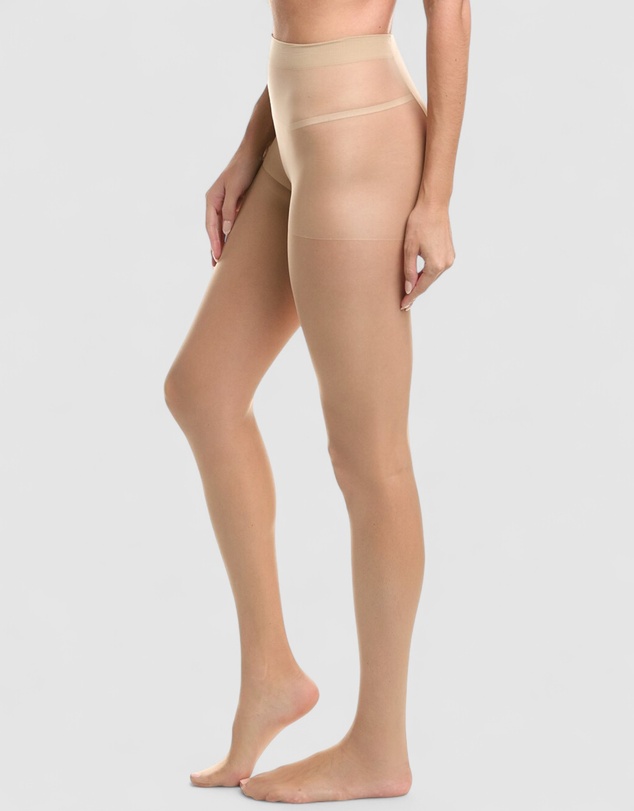 High Heel Jungle - 15 Denier Silky Slimming Sheer Tights - 2 Pack - Nude