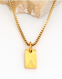 Winona - Afine Alphabet Necklace letter A