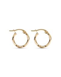 Michael Hill - Square Twist Hoop Earrings in 10kt Yellow Gold