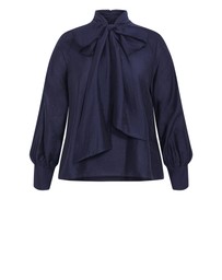 City Chic - Kelsey Neck Tie Top