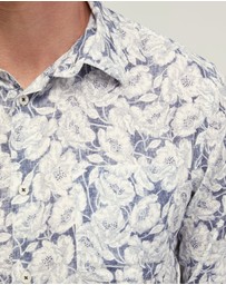 Oxford - Holloway Linen Blend Printed Shirt