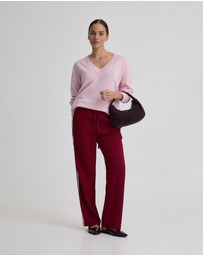 Oxford - Violet Contrast Stripe Pants
