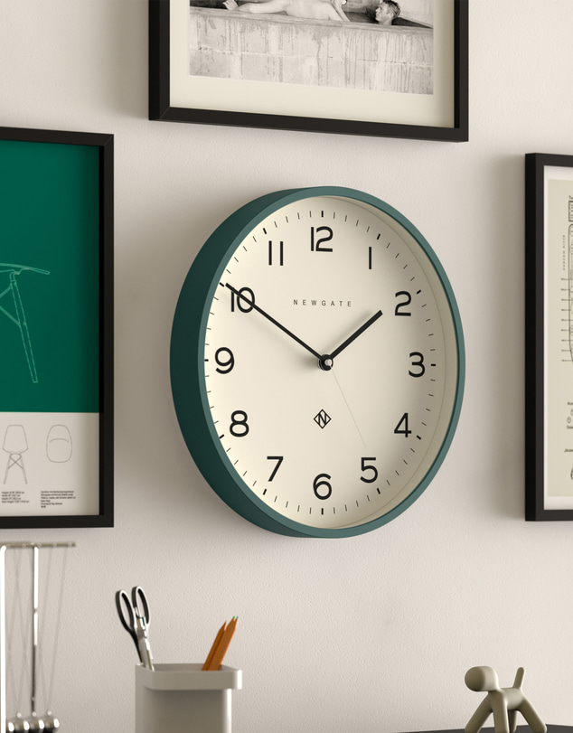Newgate - Newgate Number Three Echo Wall Clock Green