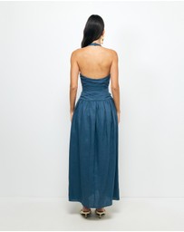 AERE - Jem Halter Linen Maxi Dress