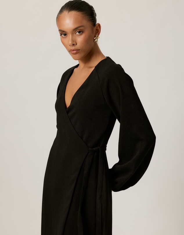 Tussah - Kate Crepe Wrap Midi Dress