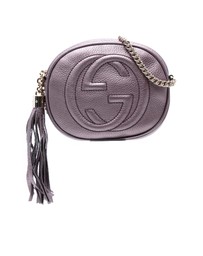 Pre-Loved by Azura Reborn - Pre-Loved Mini Metallic Pebbled Calfskin Soho Chain Crossbody