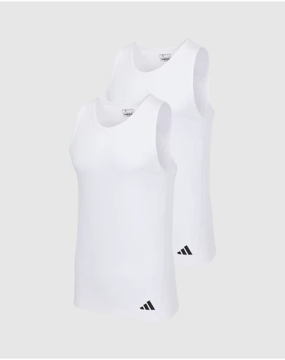 adidas Sportswear - 2 Pack Active Flex Cotton Ergonomic Tank Top