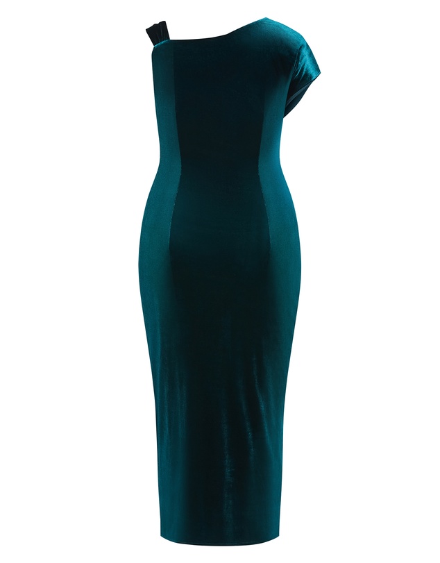 City Chic - Vivi Velour Midi Dress