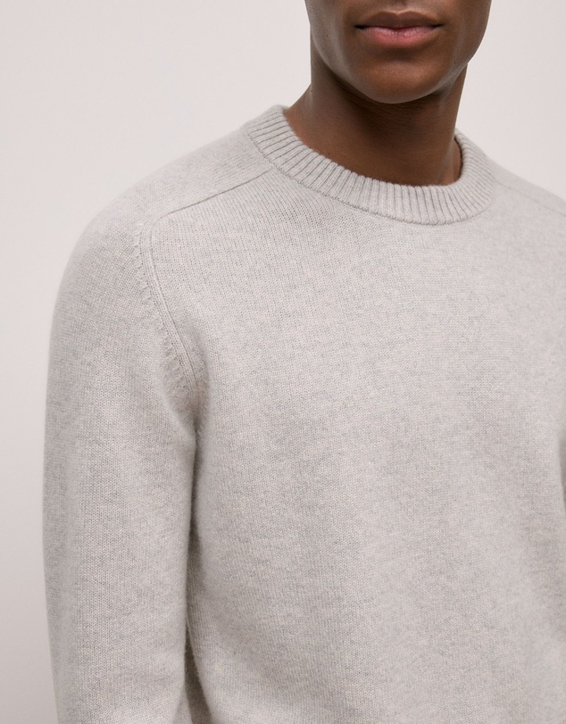 Trenery - Cashmere Crew Pullover in Grey Melange
