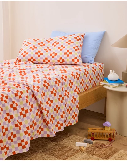 Sheet Society - Leo Washed Cotton Kids Fitted Sheet Set