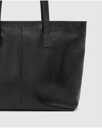 Florence - The Beatrice Black Leather Tote Work Bag