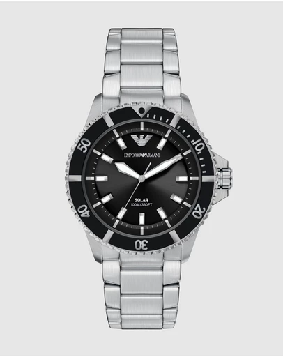 Emporio Armani - Silver Tone Analogue Watch