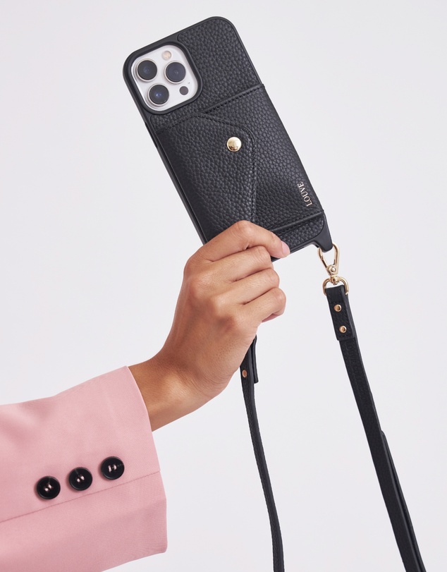 LOUVE COLLECTION - Leather Phone Case Wallet & Strap + Daisy Pearl Wristlet