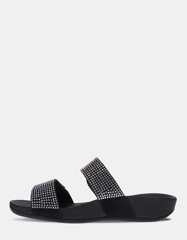 Mia Vita - Avoca Slide - Black Rhinestone