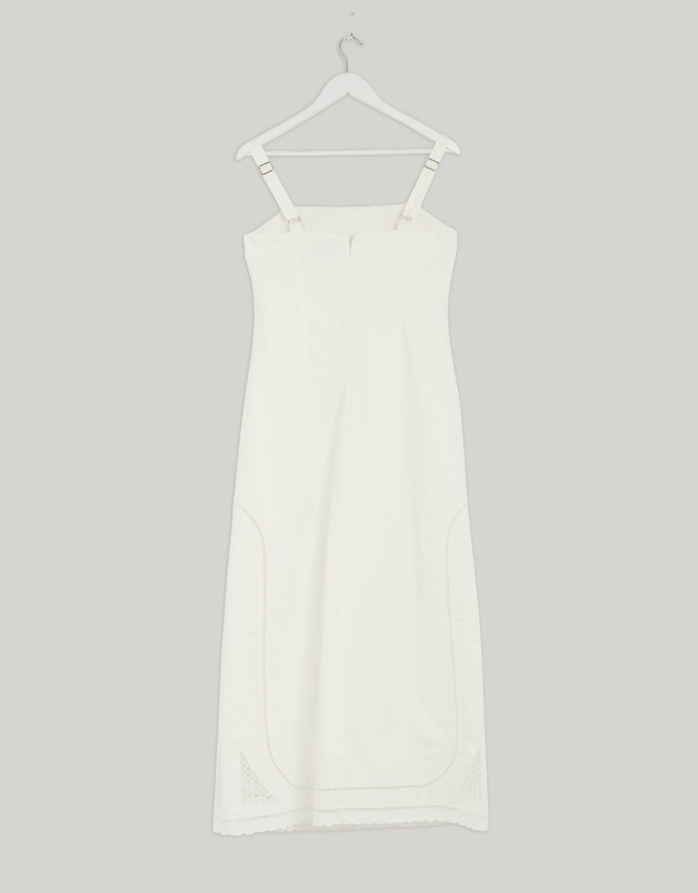 Revibe - Repaired Minima Esenciales Daphne Embroidered Midi Dress - AU 10