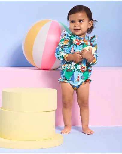 Seafolly - Viva Vacation Frill Sunsuit - Babies