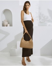 Angel Maternity - Colette Maxi Maternity 2 in 1 Skirt/Dress with White Singlet