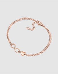Elli Jewelry - Bracelet Heart Infinity 925 Sterling Silver Rosegold