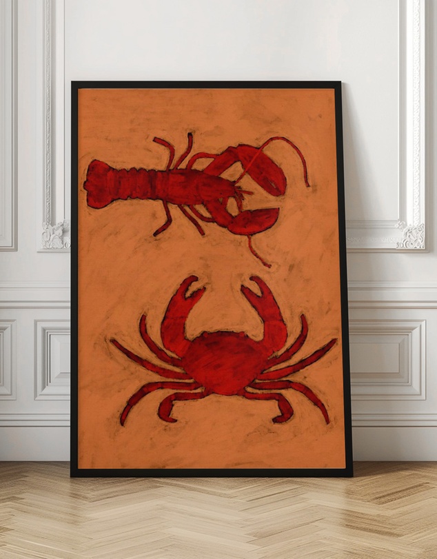 Olive et Oriel - Coastal Creatures by Shatha Al Dafai Art Print