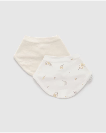 Purebaby - 2 Pack Essential Dribble Bib-Babies