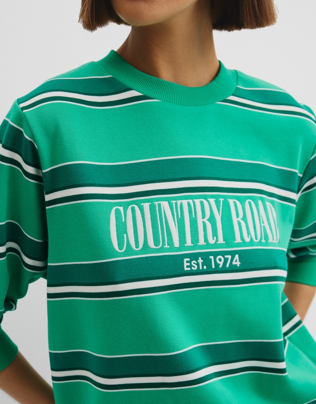 Country Road - Australian Cotton Stripe Heritage Sweat