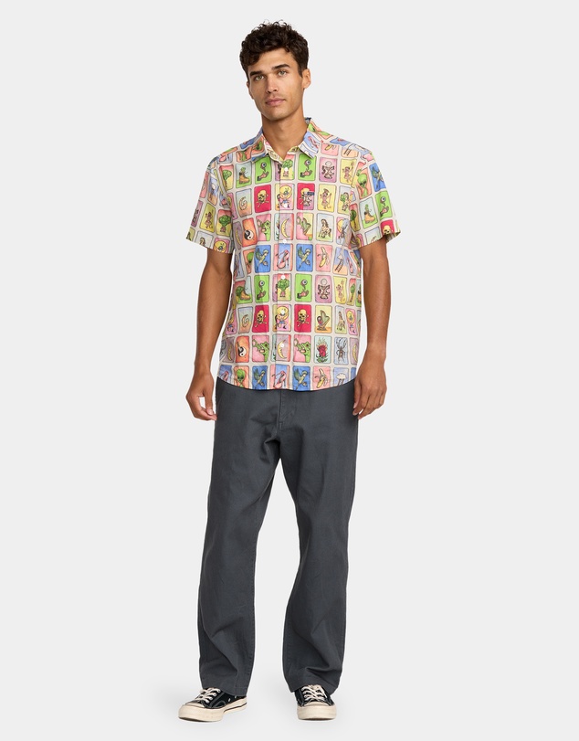 RVCA - Mens KSl Tarjeta Short Sleeve Shirt