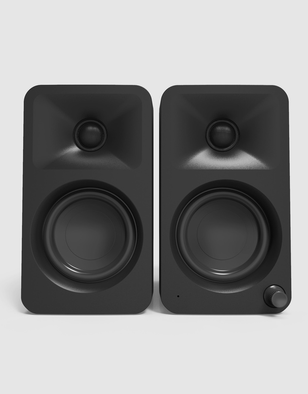 iWorld - Kanto ORA 100W Powered Reference Desktop Computer Speakers with Bluetooth 5.0 Black