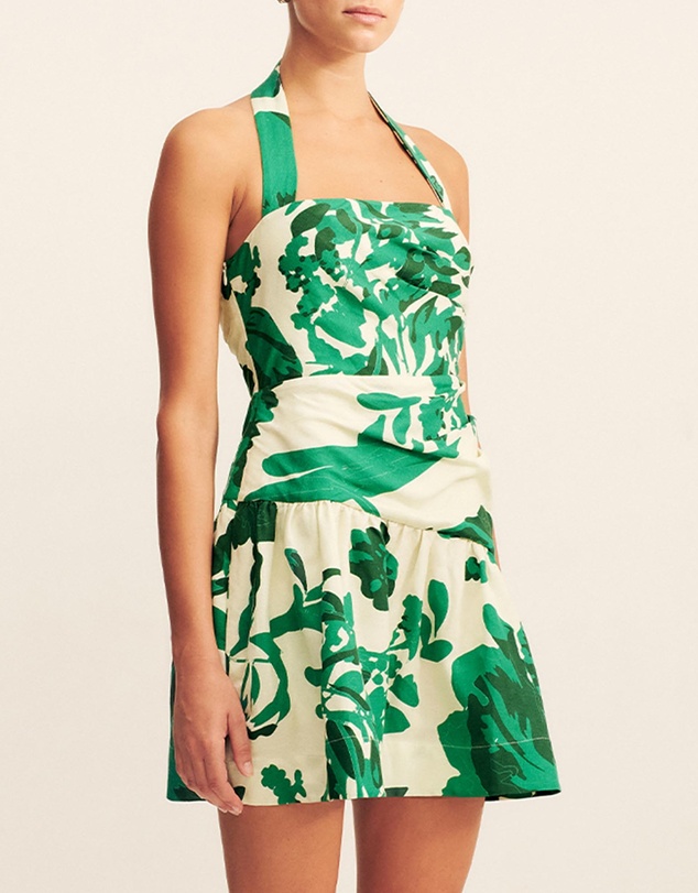 Shona Joy - Joni Halter Draped Mini Dress
