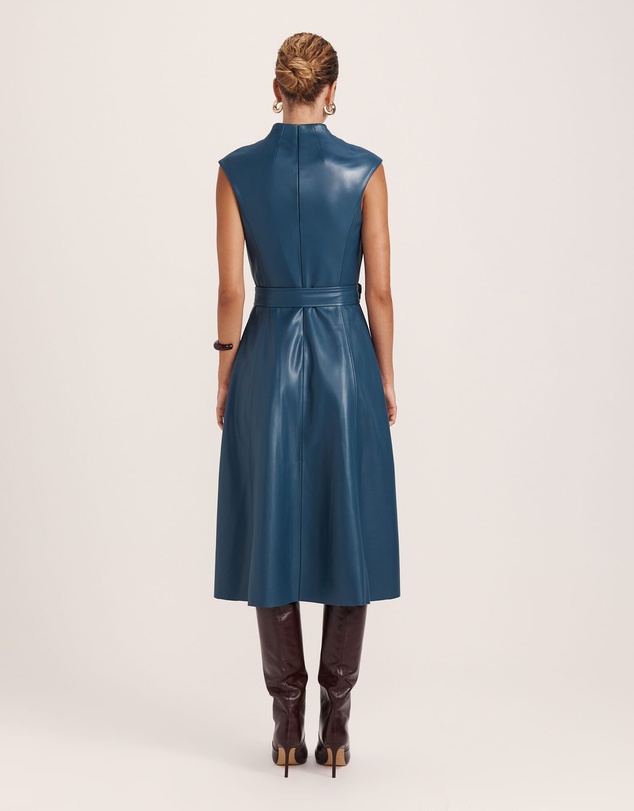 SABA - Viv Faux Leather Midi Dress
