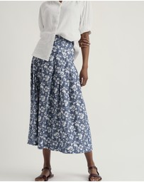 Seasalt - Seasalt Cornwall Blue Jamboree Chambray Midi Skirt