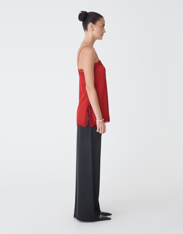 Forcast - Cleo Lace Trim Satin Camisole