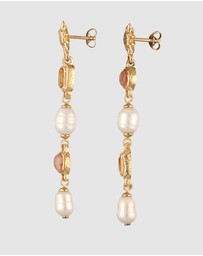 Haze & Glory - ICONIC EXCLUSIVE - Earrings Hanger Golden Sun 925 Sterling Silver Gold-Plated